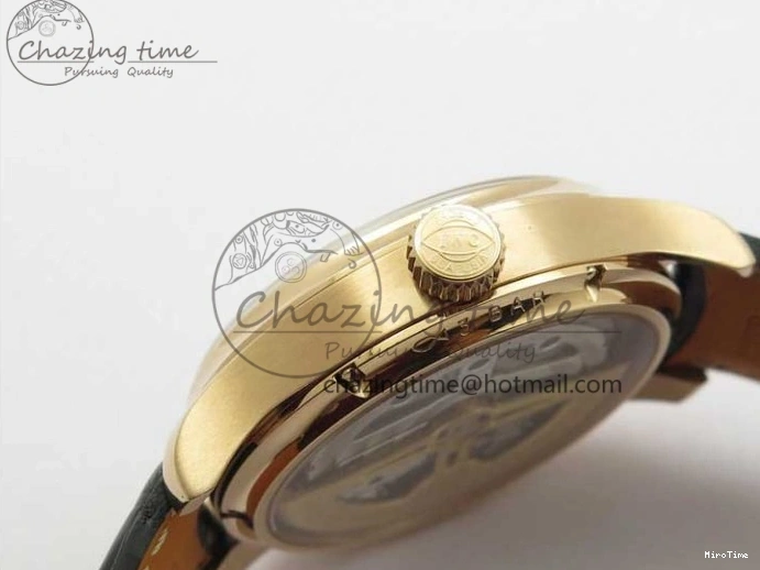 MIROTIME 0427 Elegant Portugieser Perpetual Calendar IW503302 RG V9F 1:1 Best Edition Gray Dial on Black Leather Strap A 7096